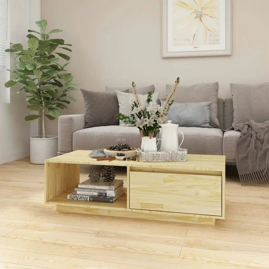 Coffee Table 110x50x33.5 cm Solid Pinewood 809882