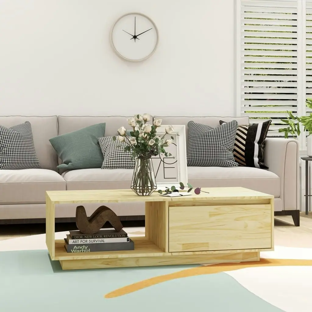 Coffee Table 110x50x33.5 cm Solid Pinewood 809882