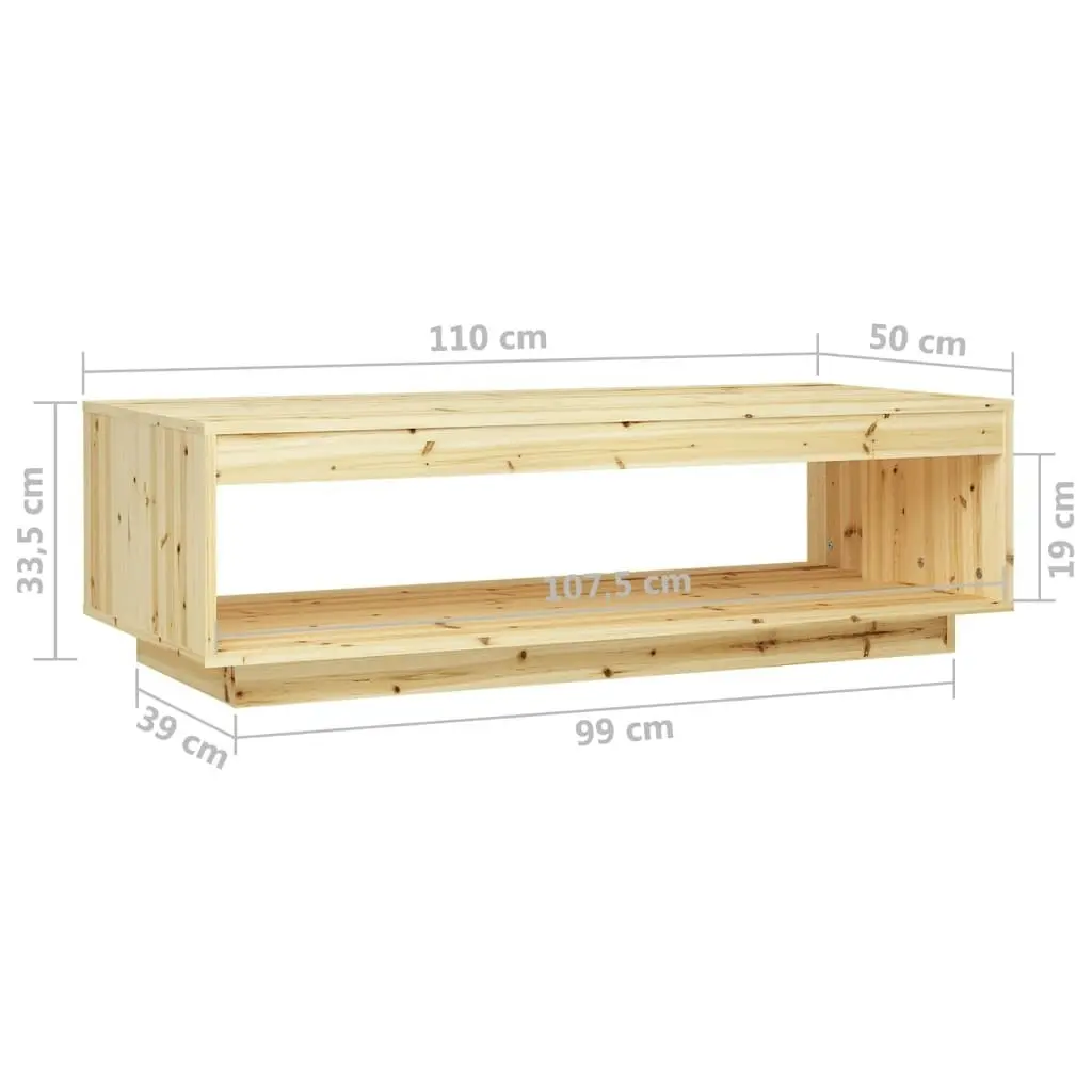 Coffee Table 110x50x33.5 cm Solid Firwood 809207