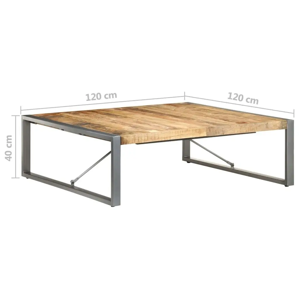 Coffee Table 120x120x40 cm Solid Wood Mango 321583