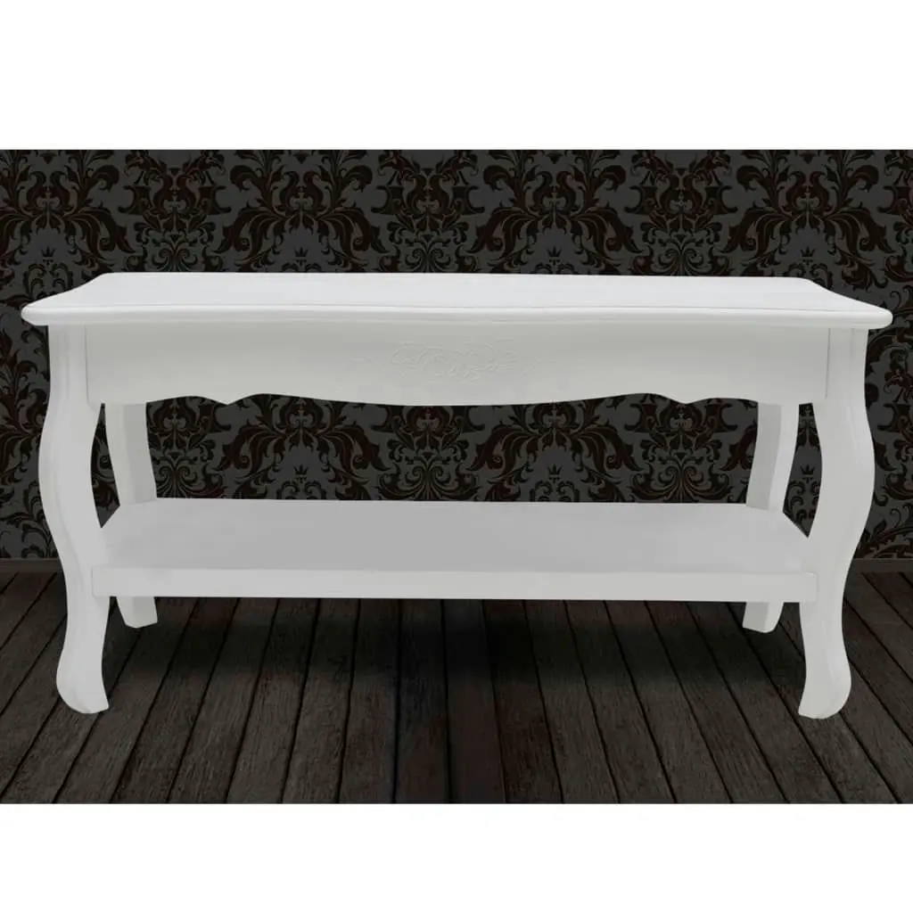 Coffee Table 2 Tiers MDF White 60629