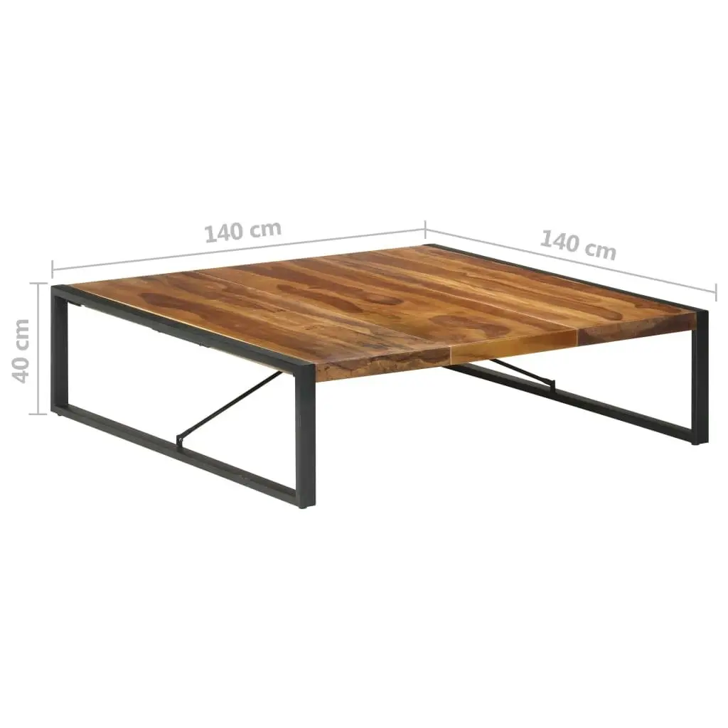 Coffee Table 140x140x40 cm Solid Wood with Sheesham Finish 321578