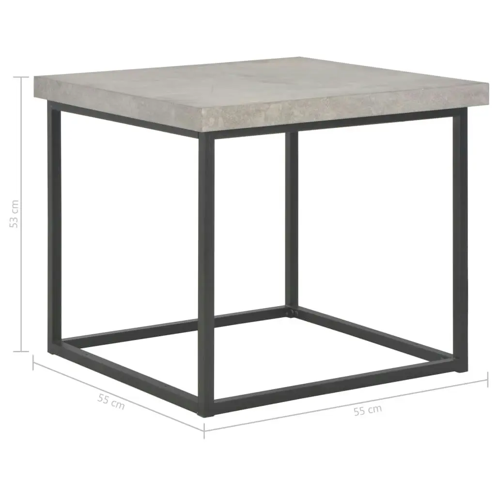 Coffee Table 55x55x53 cm Concrete Look 247374