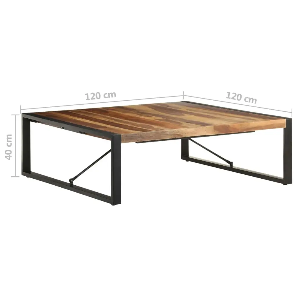 Coffee Table 120x120x40 cm Solid Wood with Sheesham Finish 321582