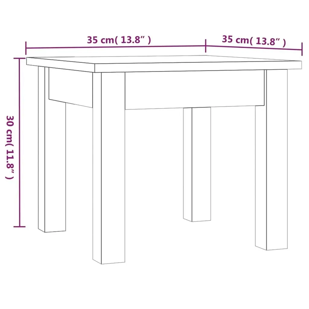 Coffee Table 35x35x30 cm Solid Wood Pine 814219