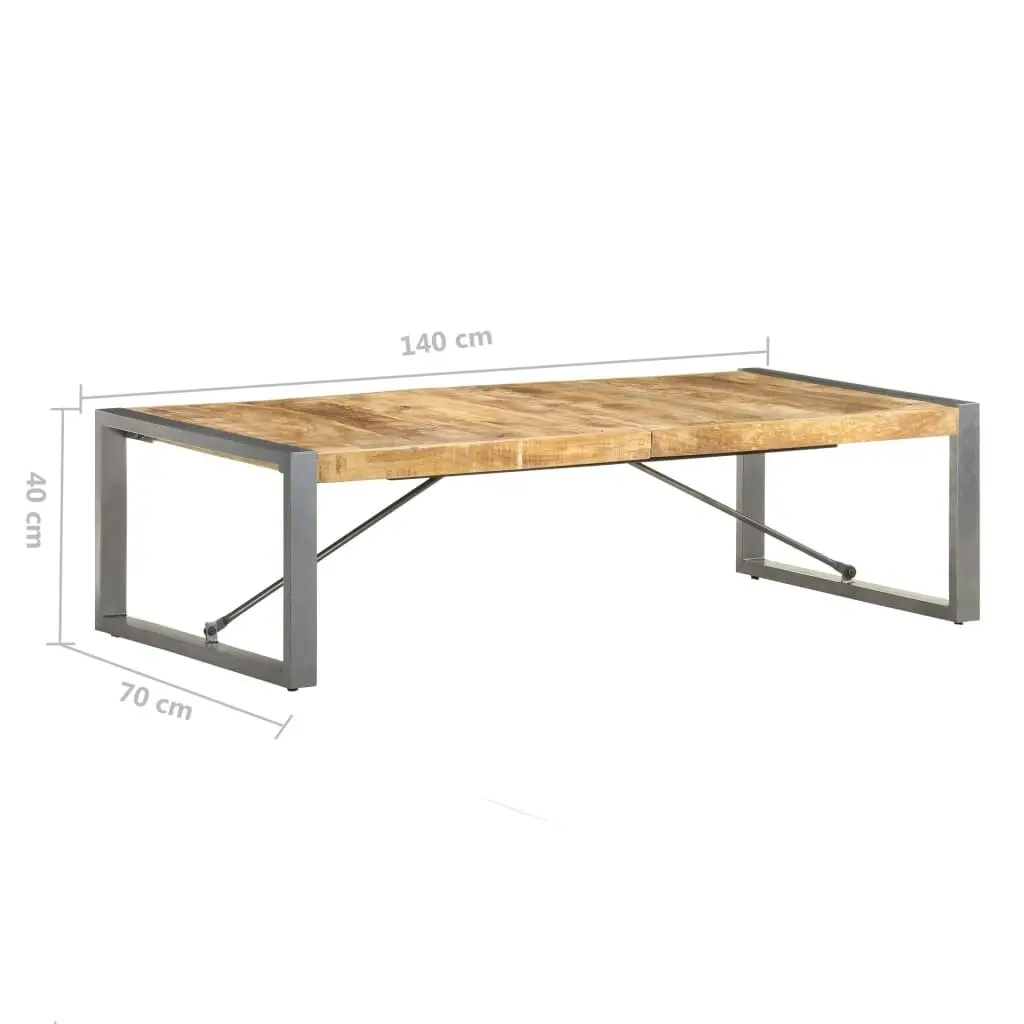 Coffee Table 140x70x40 cm Solid Wood Mango 321587