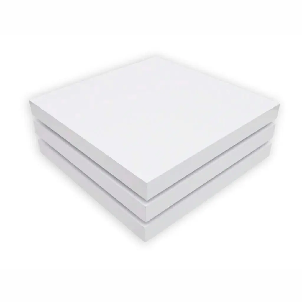 Coffee Table 3 Tiers High Gloss White 241077