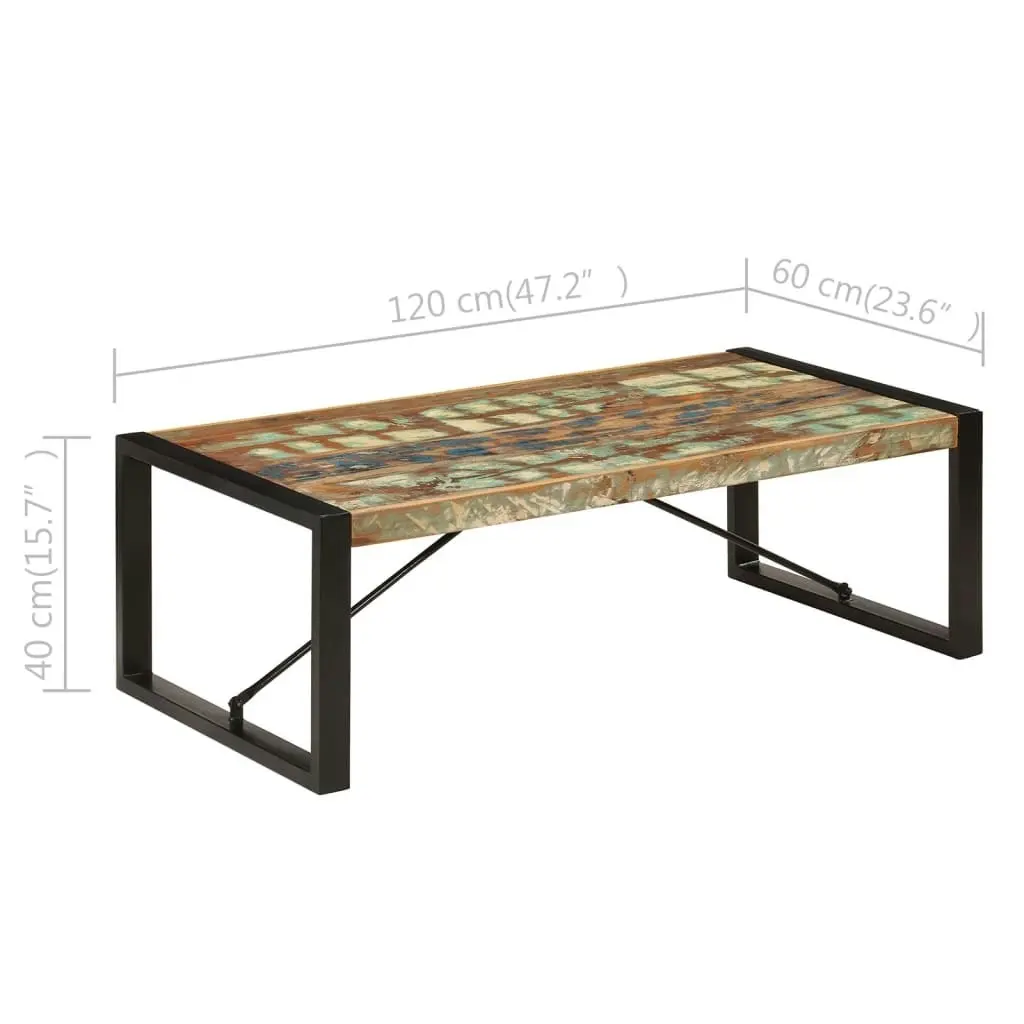 Coffee Table 120x60x40 cm Solid Reclaimed Wood 247425