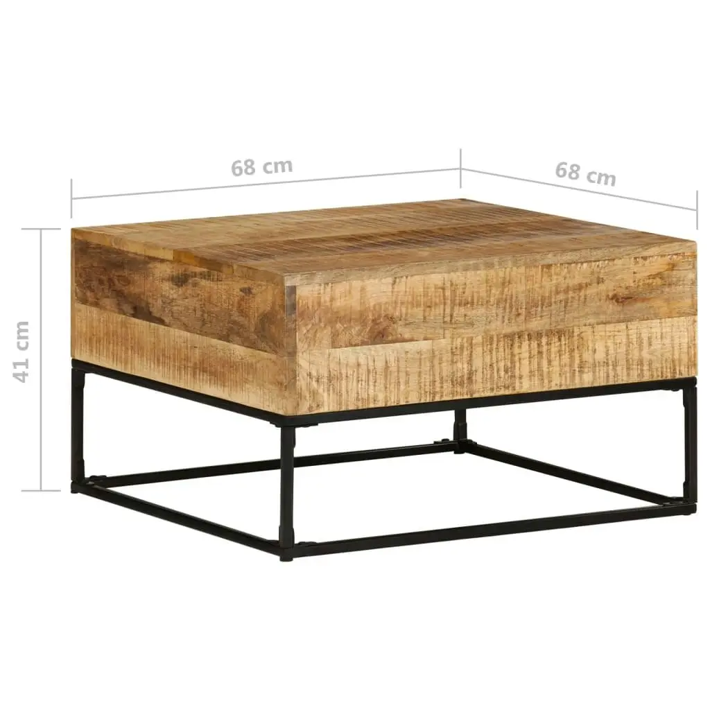 Coffee Table 68x68x41 cm Rough Mango Wood 320817