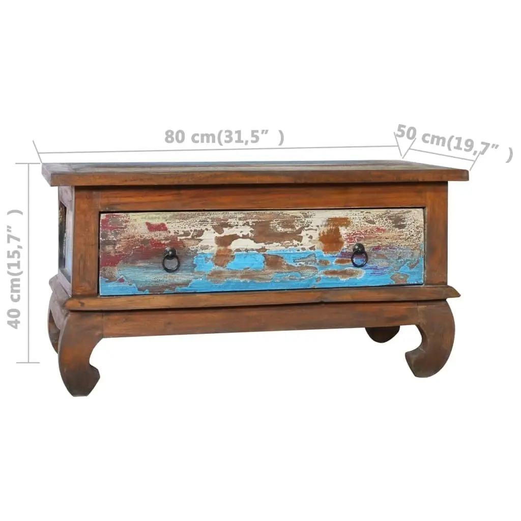 Coffee Table 80x50x40 cm Reclaimed Teak Wood 289057