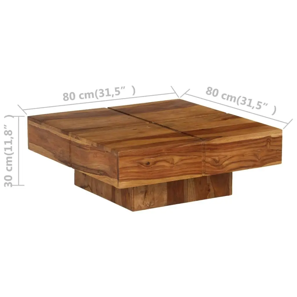 Coffee Table 80x80x30 cm Solid Wood Acacia 246250