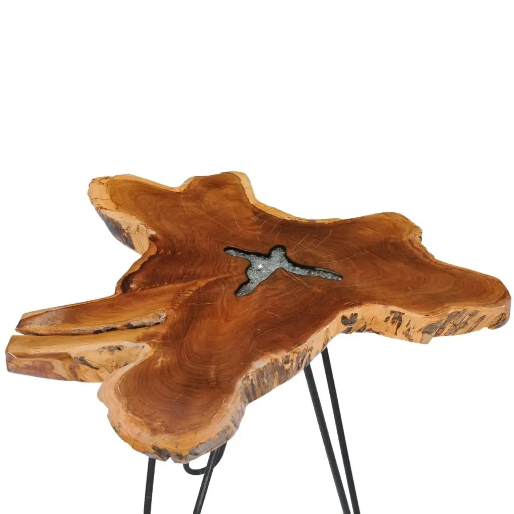 Coffee Table 70x45 cm Solid Teak Wood and Polyresin 281651