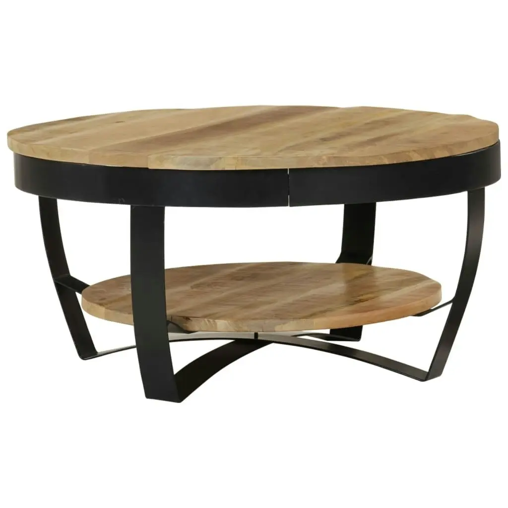 Coffee Table 65 cm Solid Rough Mango Wood 244675