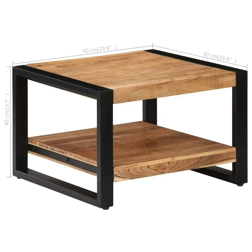 Coffee Table 60x60x40 cm Solid Acacia Wood 247586