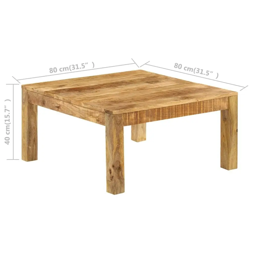 Coffee Table 80x80x40 cm Solid Mango Wood 246701