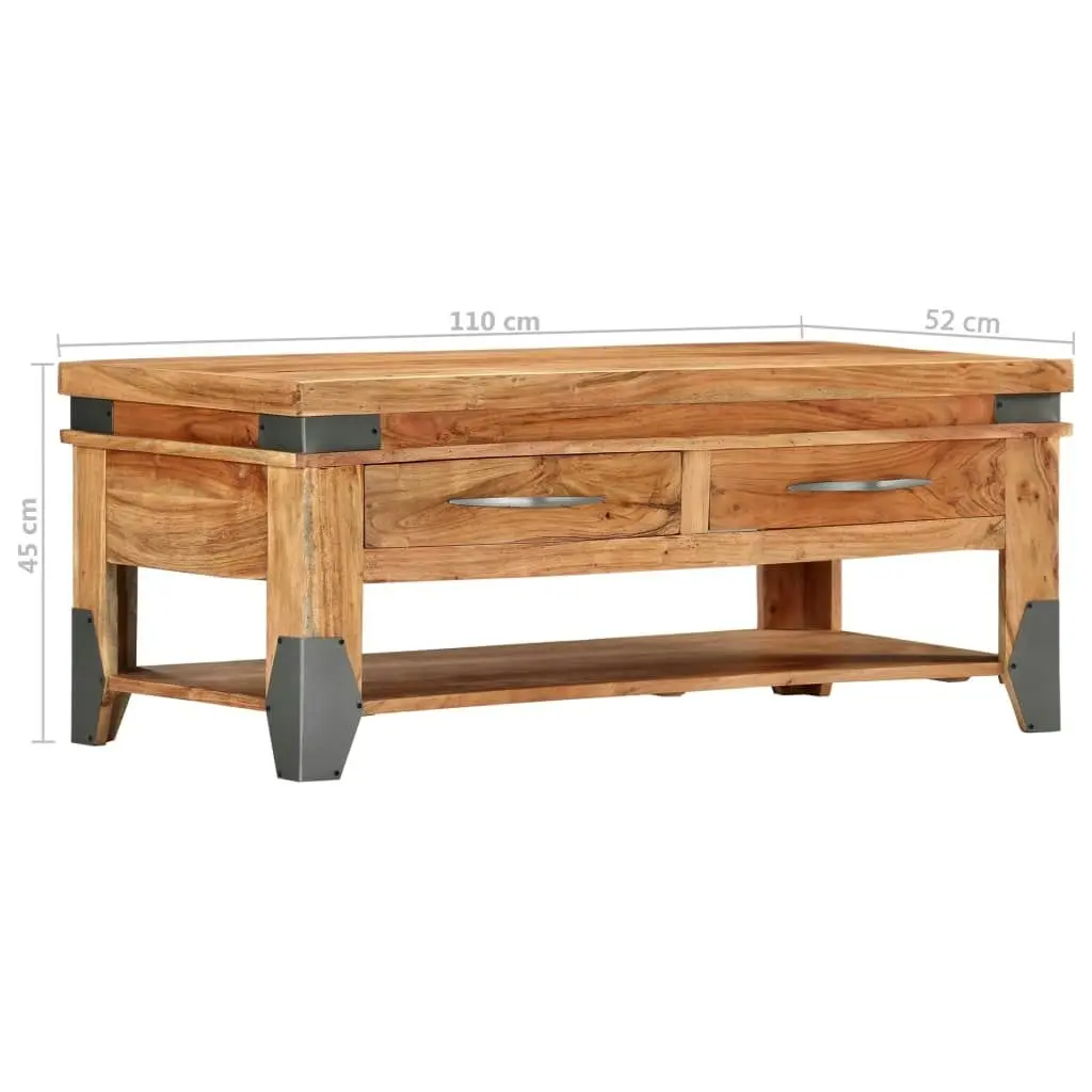 Coffee Table 110x52x45 cm Solid Wood Acacia 282751