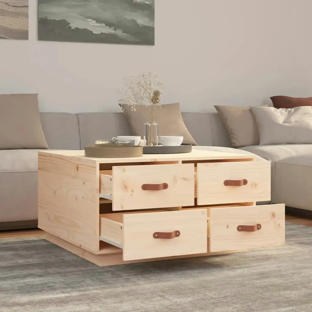 Coffee Table 80x80x45 cm Solid Wood Pine 821517