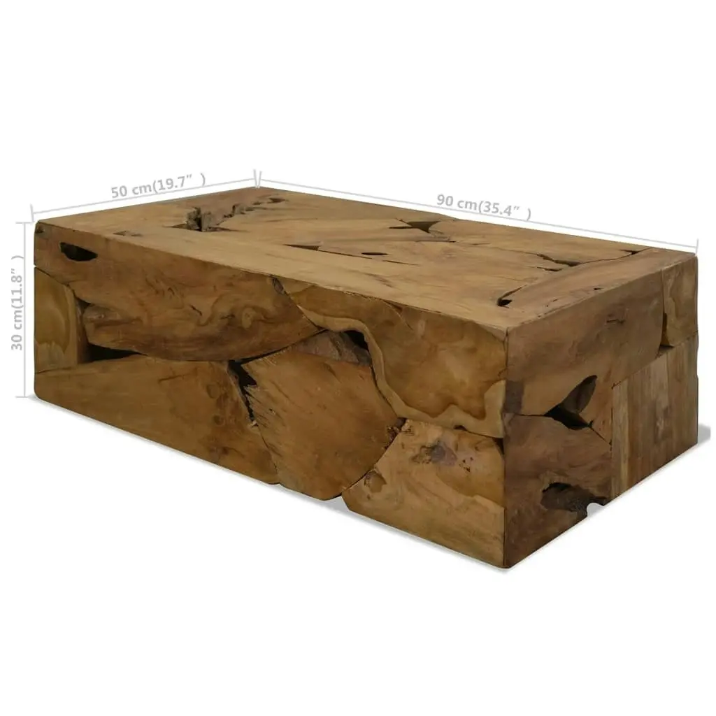 Coffee Table 90x50x30 cm Genuine Teak Brown 244558