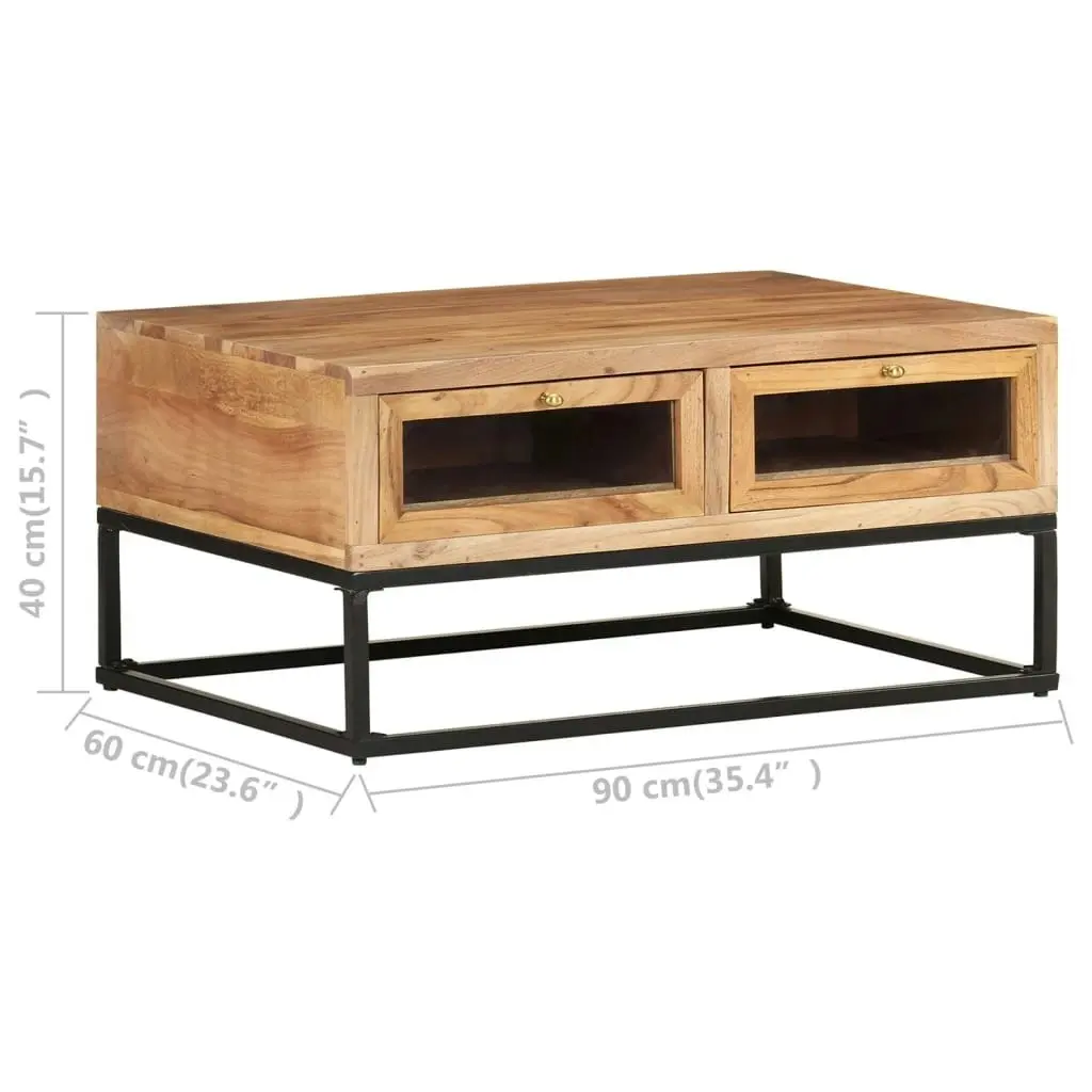 Coffee Table 90x60x40 cm Solid Acacia Wood 323506