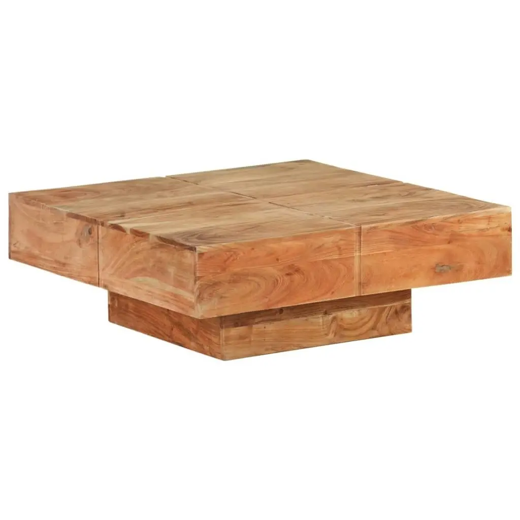 Coffee Table 80x80x28 cm Solid Acacia Wood 323593