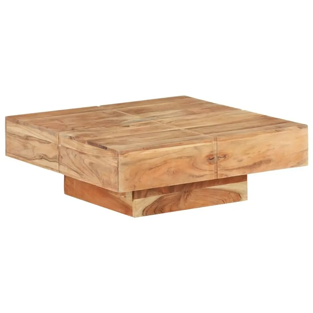 Coffee Table 80x80x28 cm Solid Acacia Wood 323593