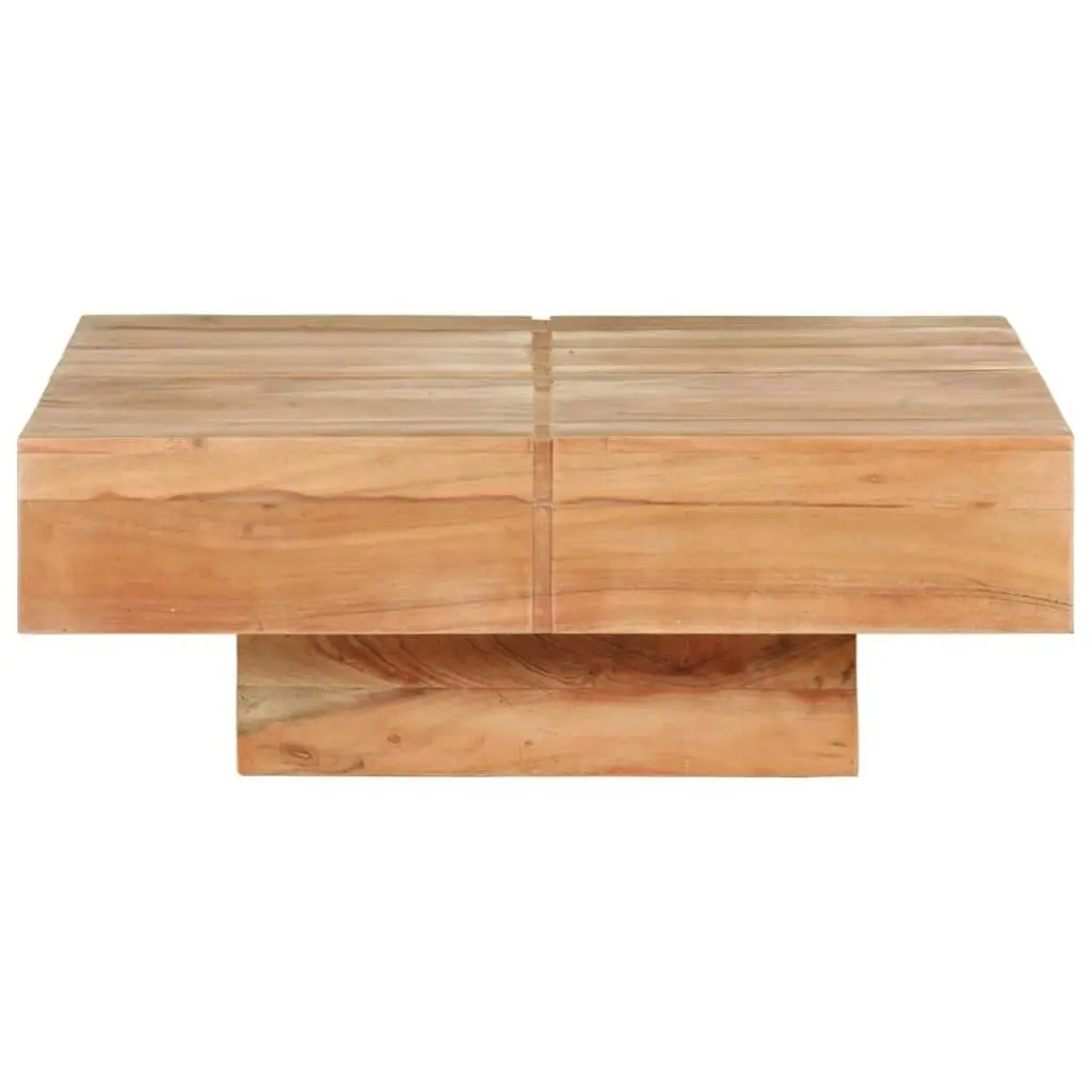 Coffee Table 80x80x28 cm Solid Acacia Wood 323593