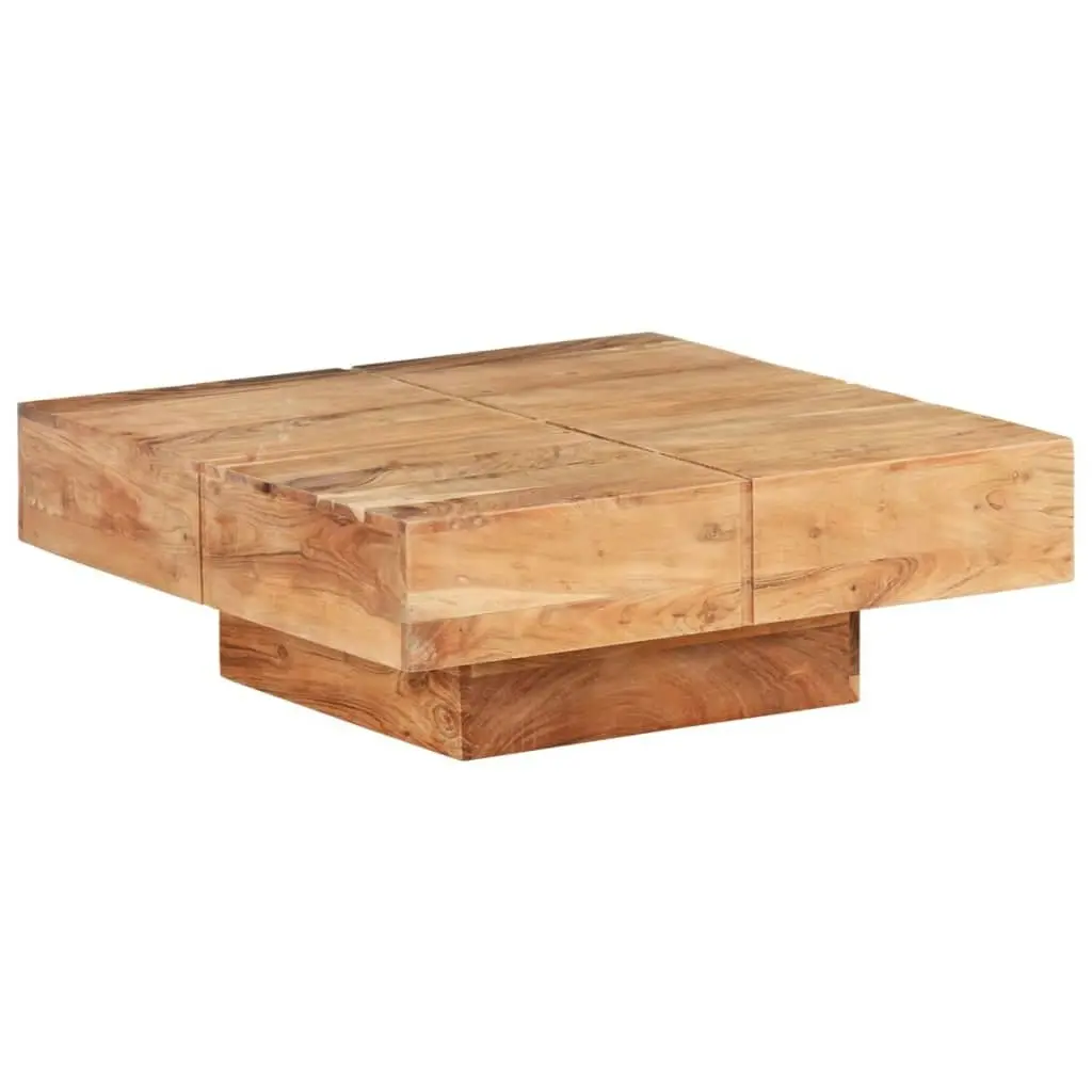 Coffee Table 80x80x28 cm Solid Acacia Wood 323593