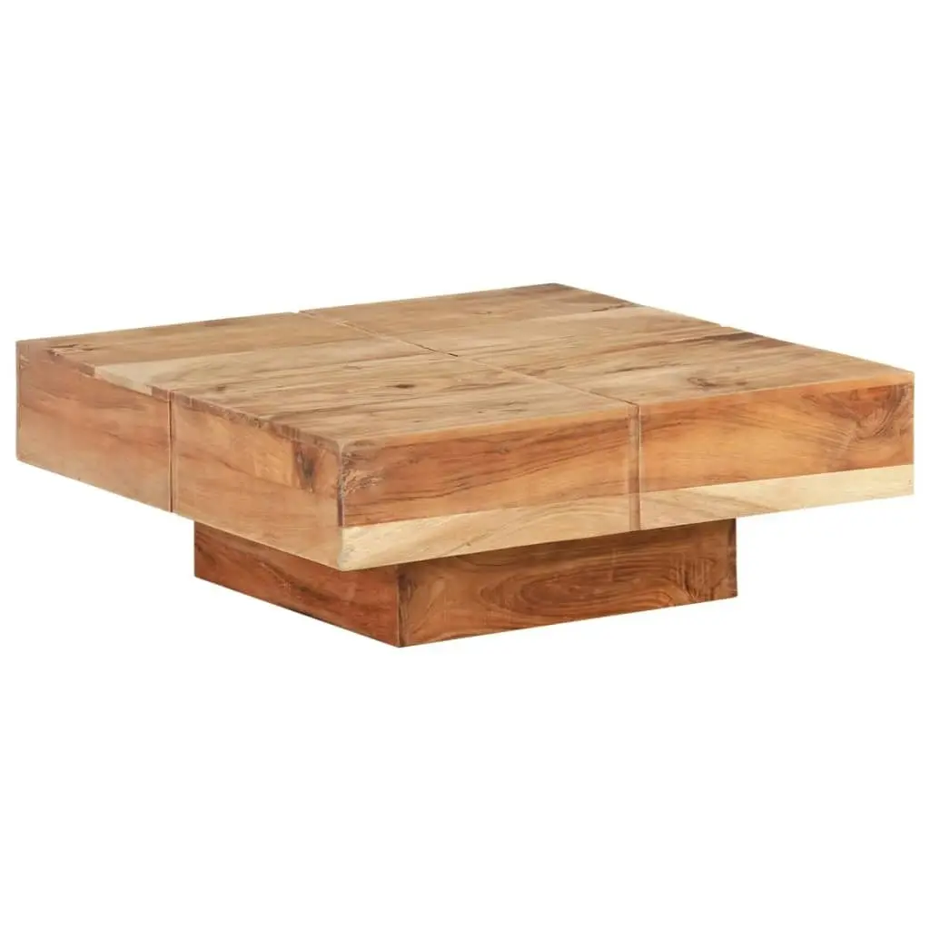 Coffee Table 80x80x28 cm Solid Acacia Wood 323593