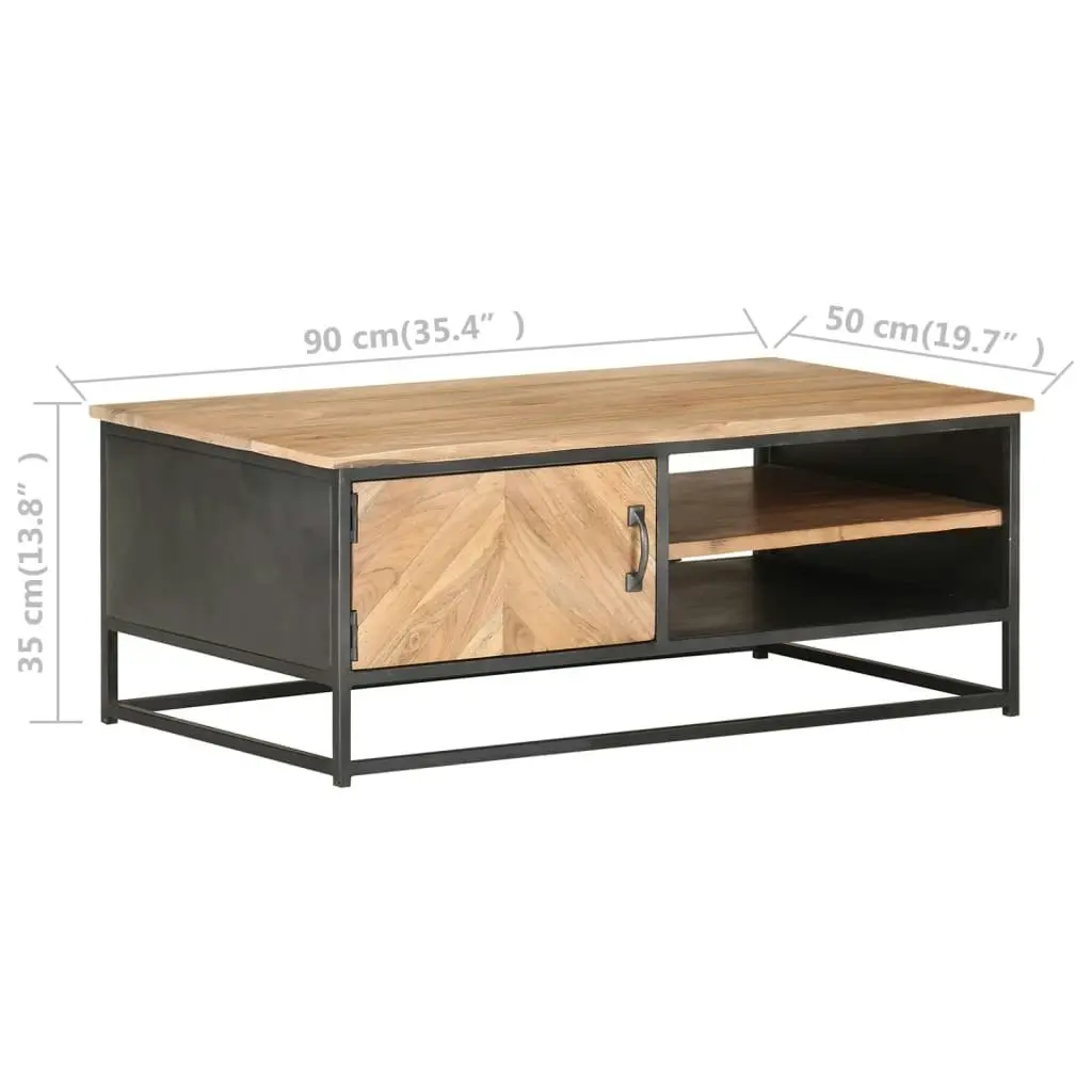 Coffee Table 90x50x35 cm Solid Acacia Wood 323526