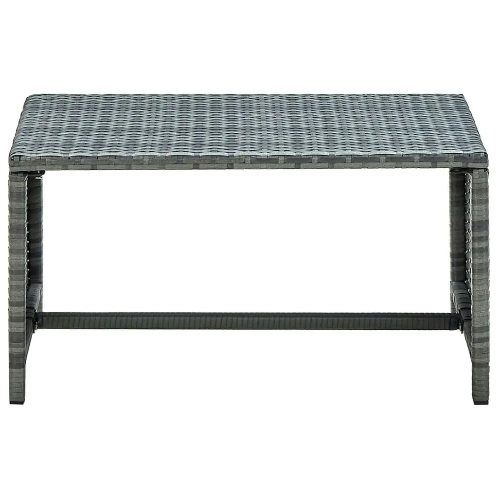 Coffee Table Anthracite 70x40x38 cm Poly Rattan 46394