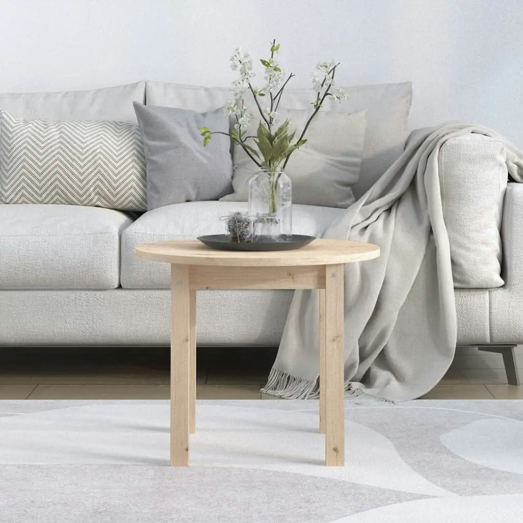 Coffee Table Ø 55x45 cm Solid Wood Pine 822327