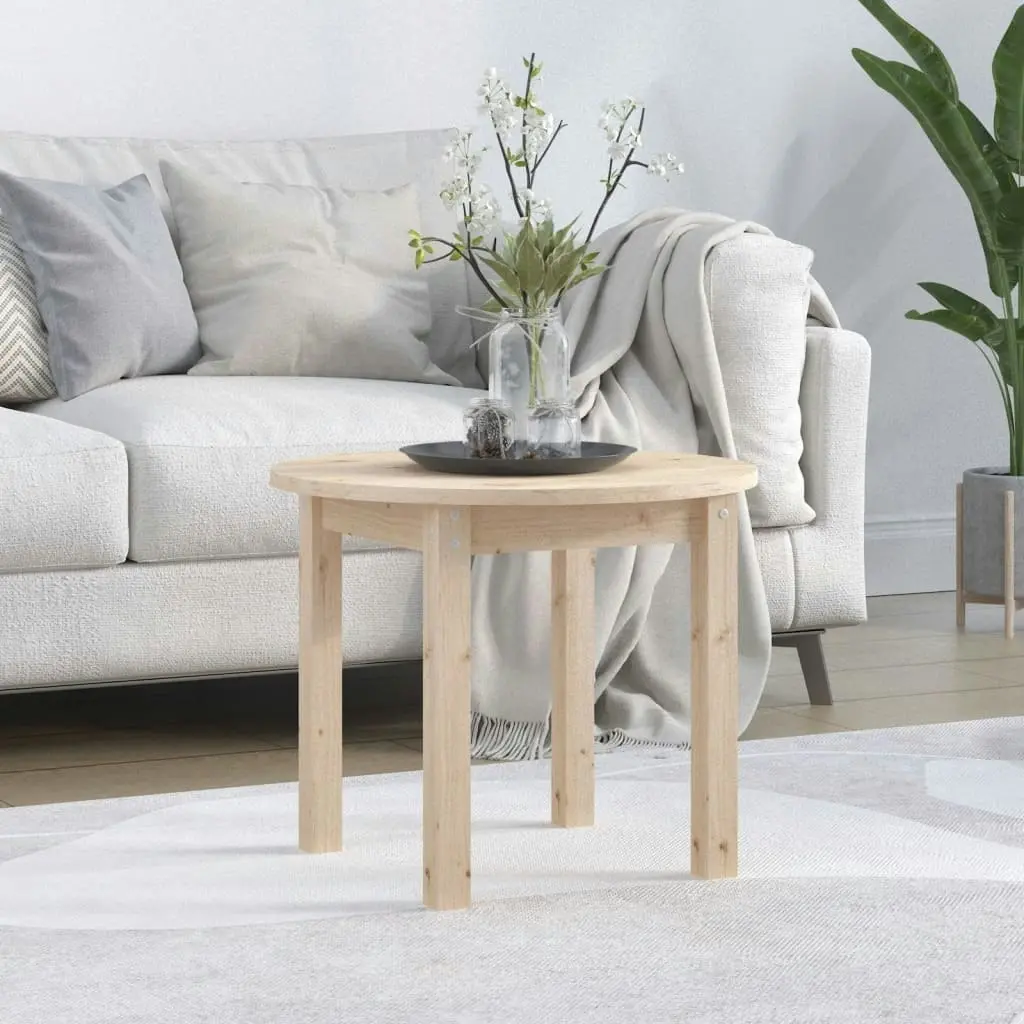 Coffee Table Ø 55x45 cm Solid Wood Pine 822327