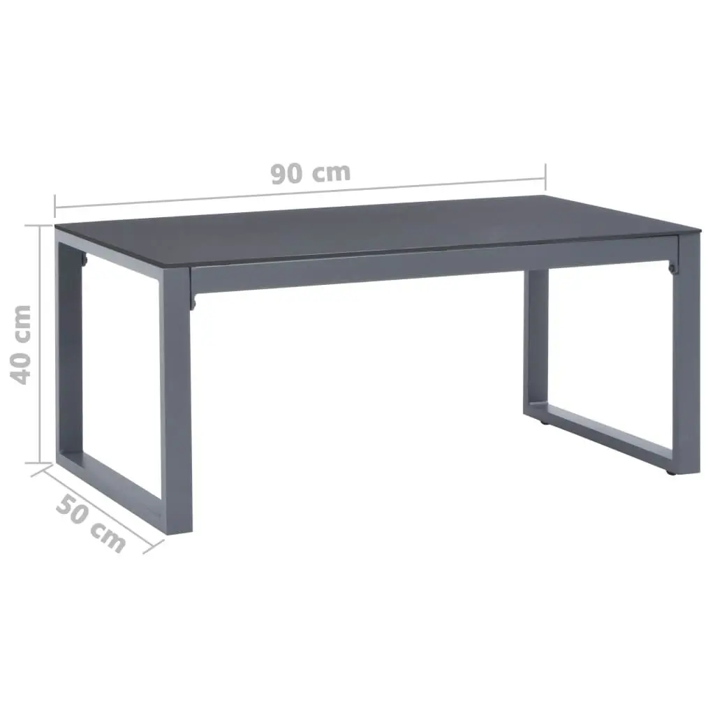 Coffee Table 90x50x40 cm Aluminium 47254