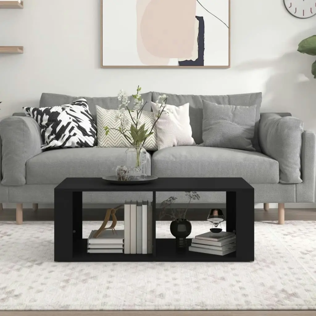 Coffee Table Black 100x50x36 cm Engineered Wood 816521