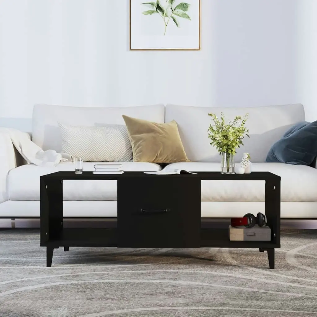 Coffee Table Black 102x50x40 cm Engineered Wood 812700