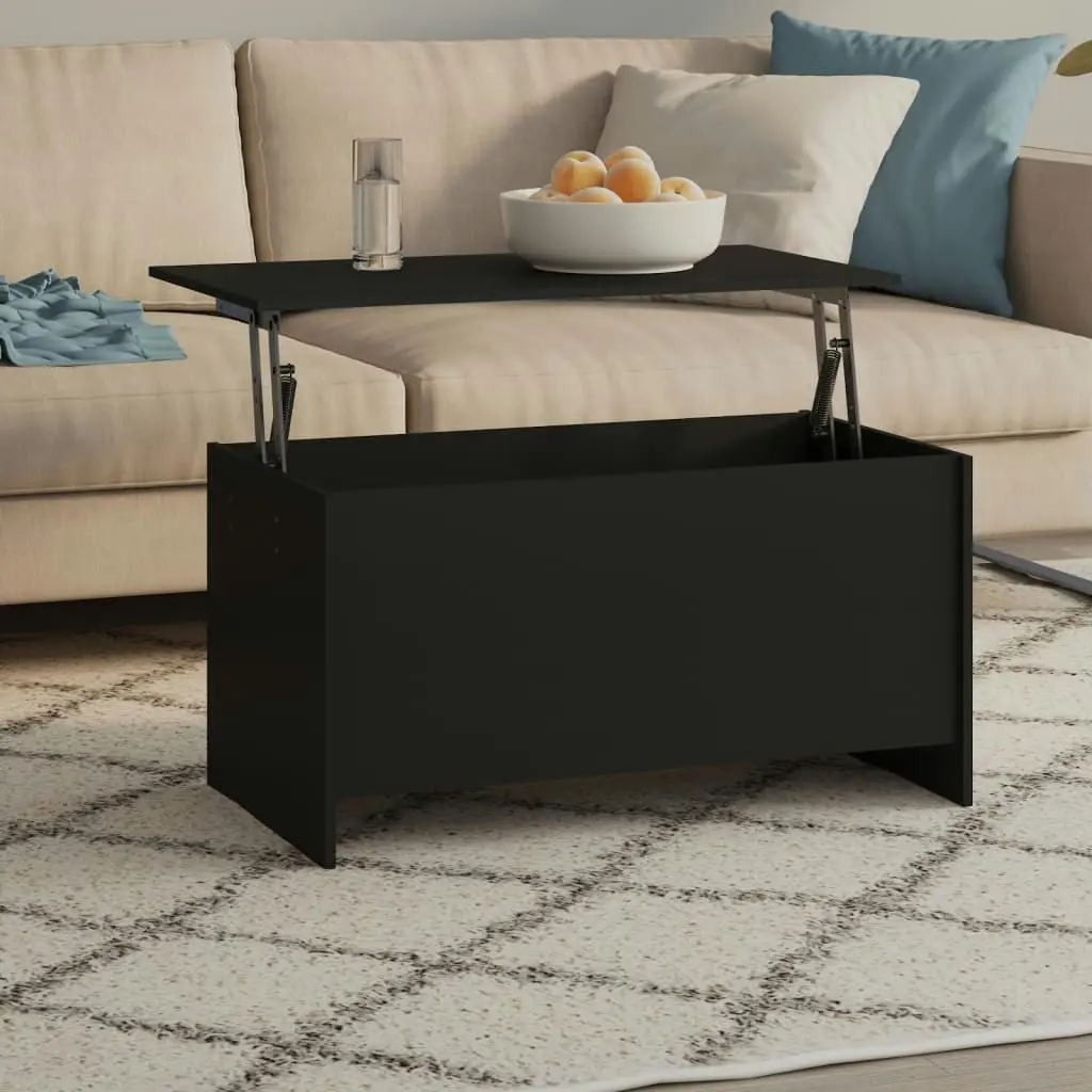 Coffee Table Black 102x55.5x52.5 cm Engineered Wood 809666