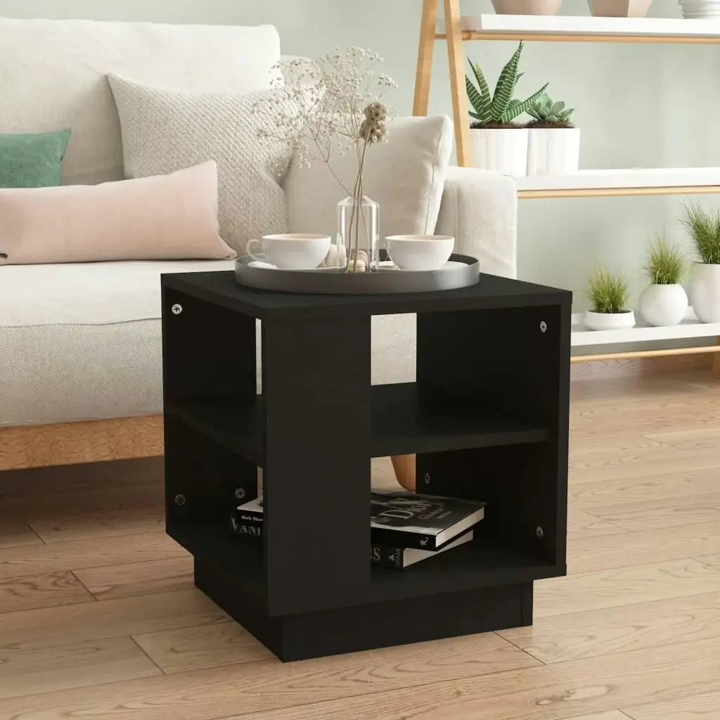 Coffee Table Black 40x40x43 cm Engineered Wood 810299