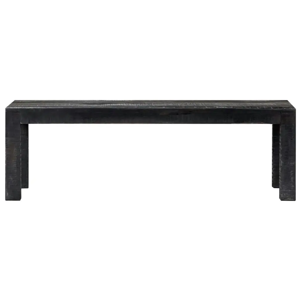 Coffee Table Black 110x50x35 cm Solid Mango Wood 247993