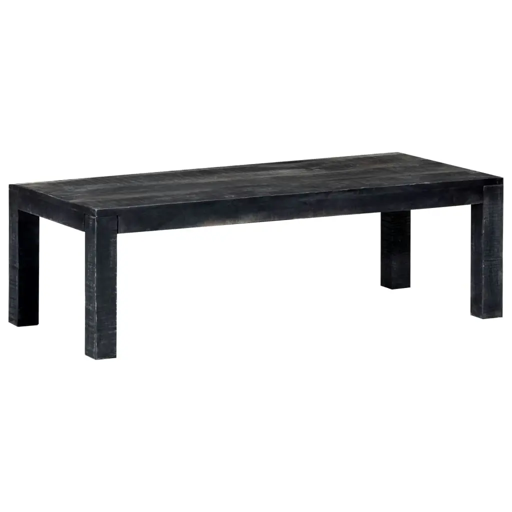 Coffee Table Black 110x50x35 cm Solid Mango Wood 247993