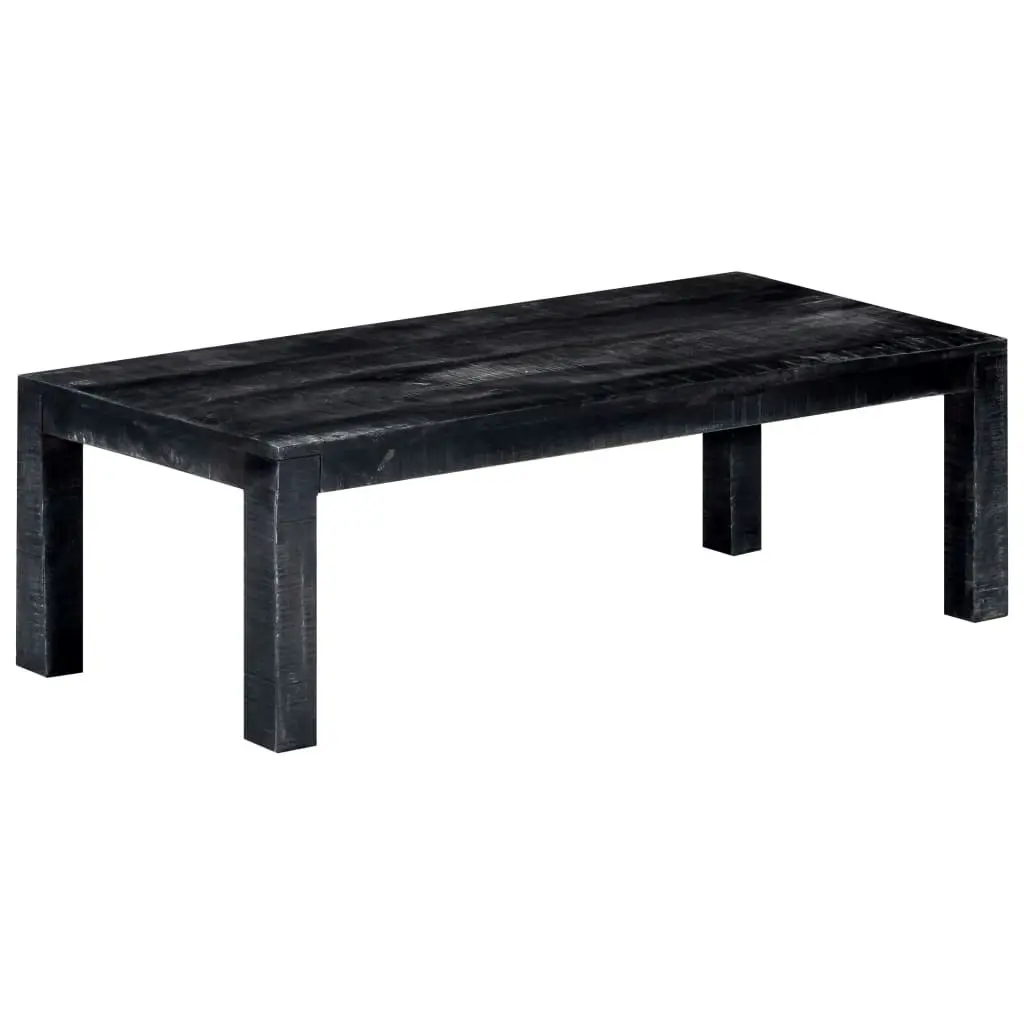 Coffee Table Black 110x50x35 cm Solid Mango Wood 247993