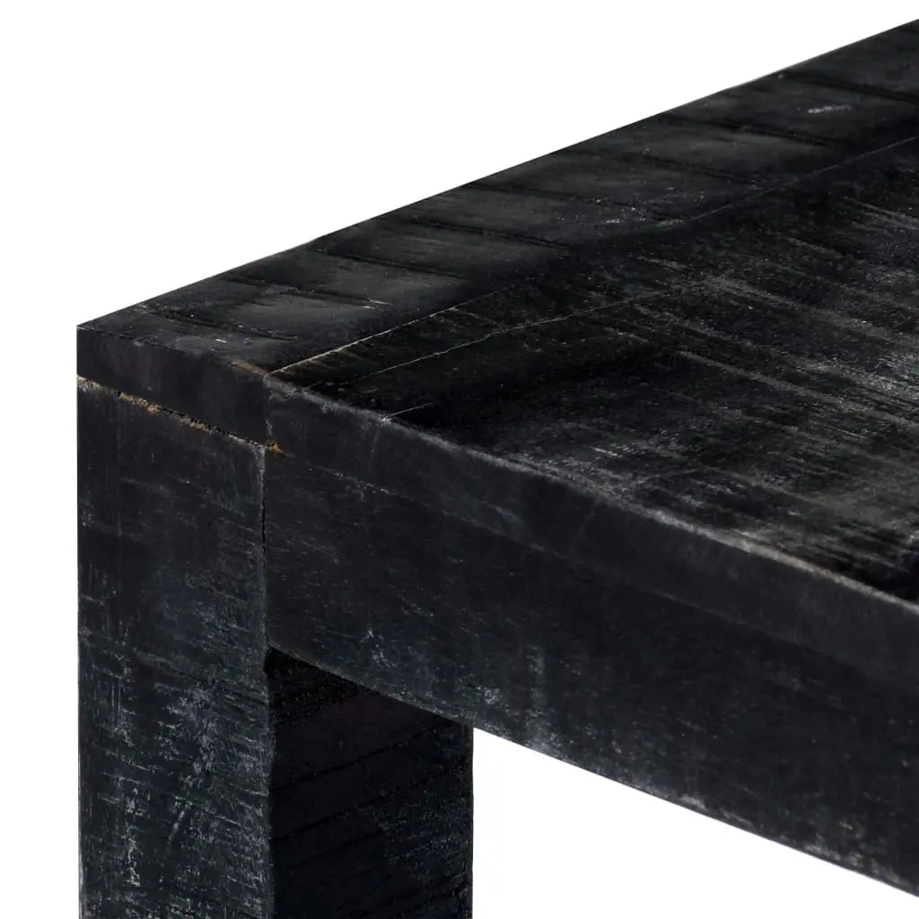 Coffee Table Black 110x50x35 cm Solid Mango Wood 247993