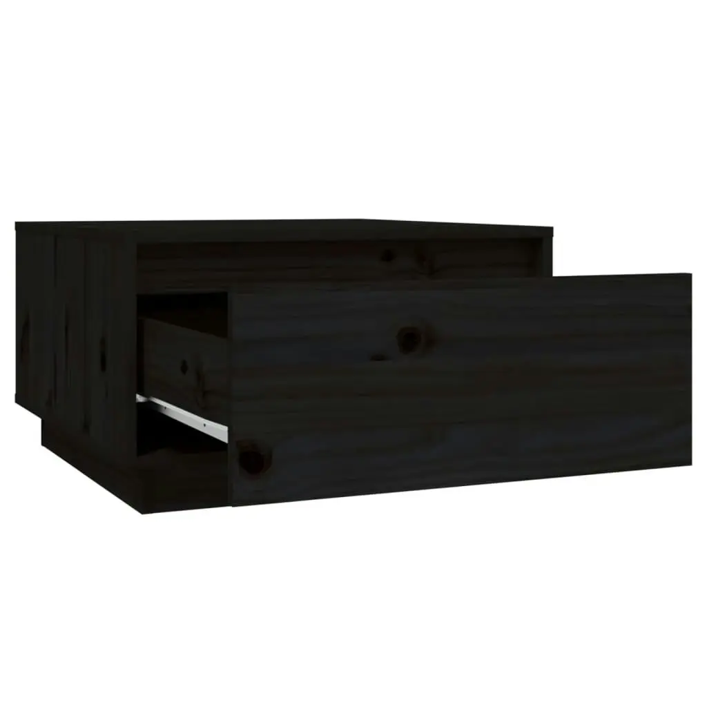 Coffee Table Black 55x56x32 cm Solid Wood Pine 813409