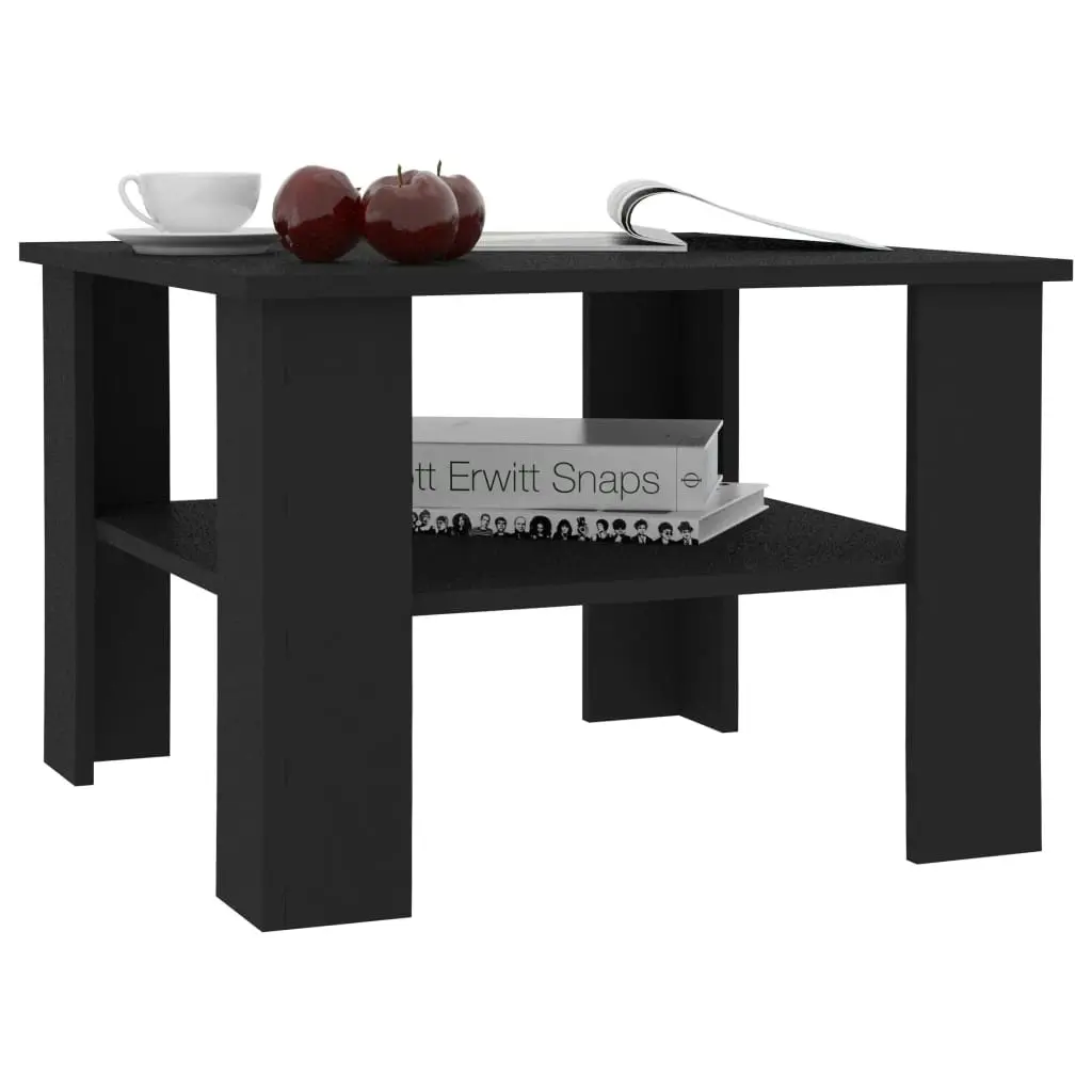 Coffee Table Black 60x60x42 cm Engineered Wood 800208