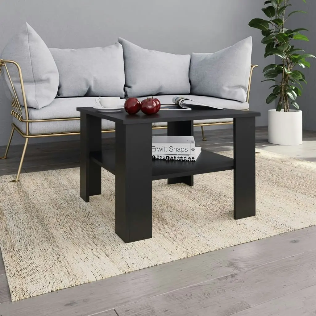 Coffee Table Black 60x60x42 cm Engineered Wood 800208