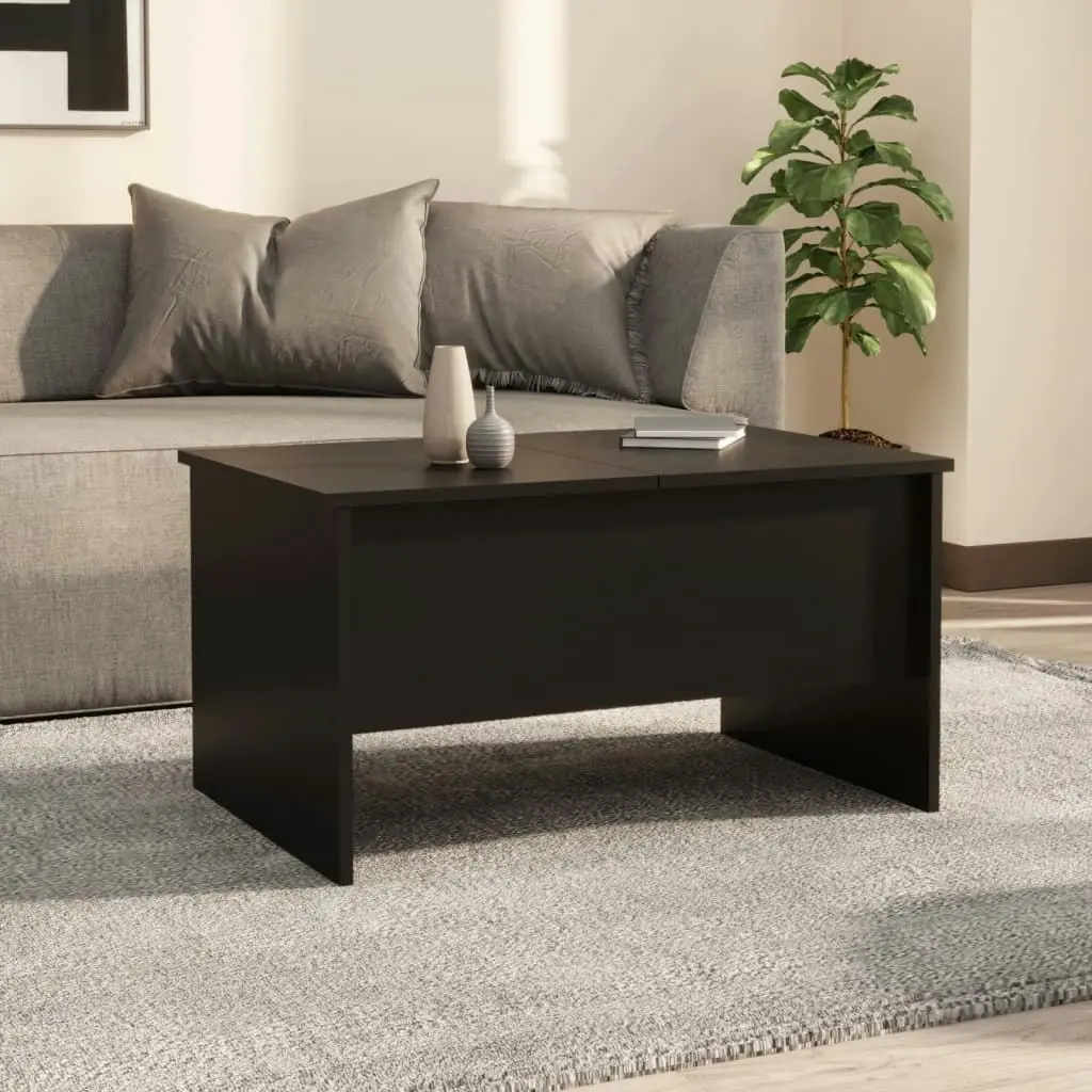 Coffee Table Black 80x50x42.5 cm Engineered Wood 809729