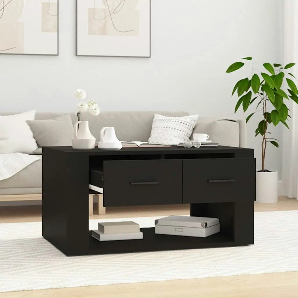 Coffee Table Black 80x50x40 cm Engineered Wood 816529