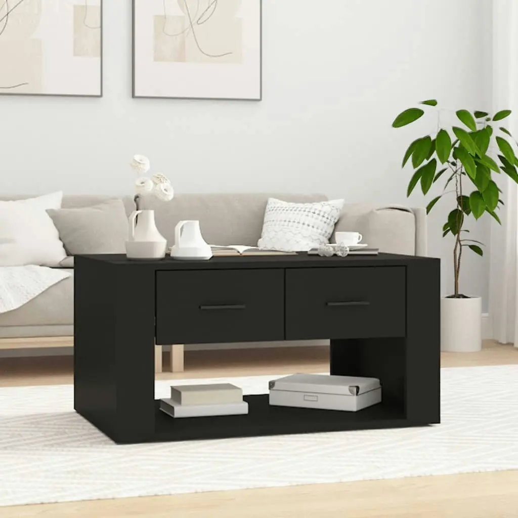 Coffee Table Black 80x50x40 cm Engineered Wood 816529