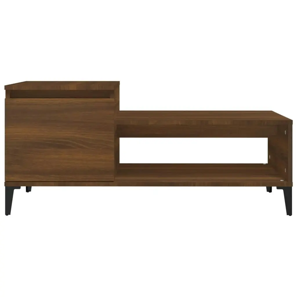 Coffee Table Brown Oak 100x50x45 cm Engineered Wood 821139