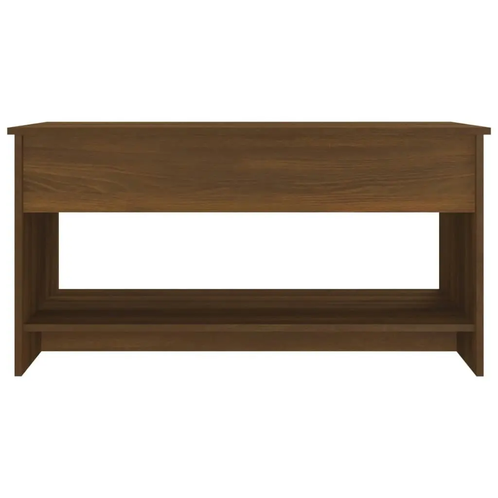 Coffee Table Brown Oak 102x50x52.5 cm Engineered Wood 819292