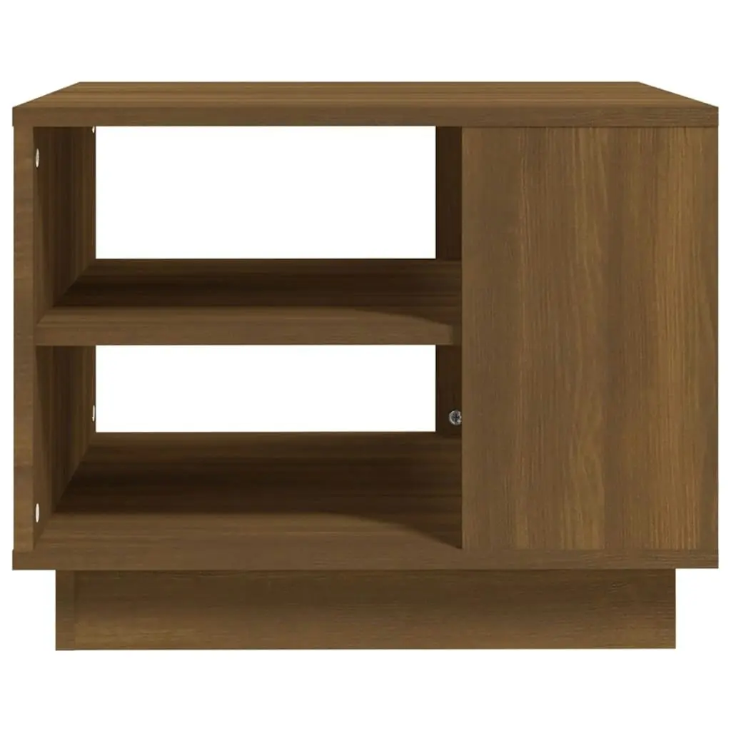 Coffee Table Brown Oak 55x55x43 cm Engineered Wood 813088